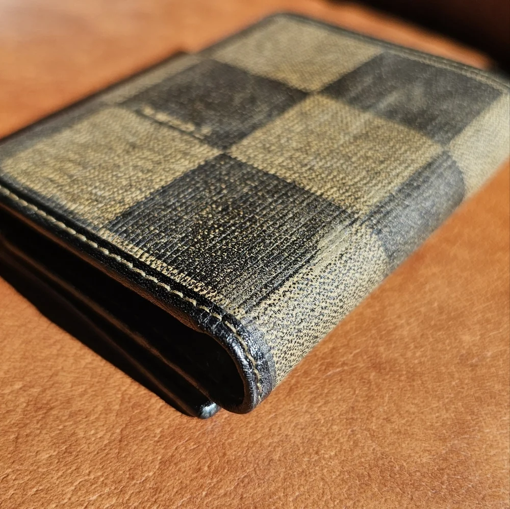 Fendi Tri-Fold Pequin Small Wallet